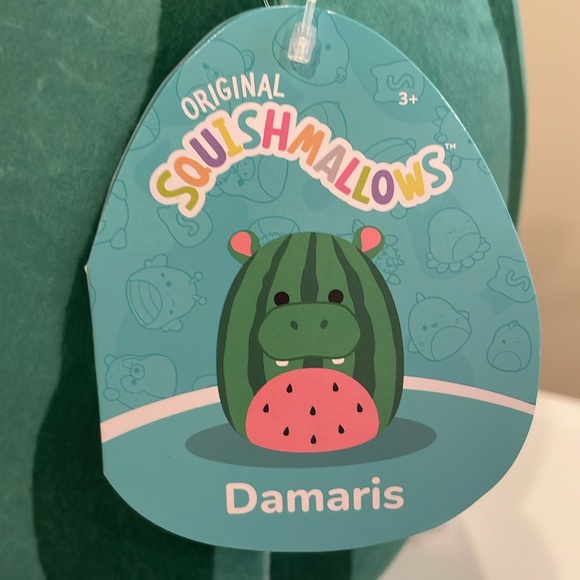 ⚡️NWT 12” Damaris the Watermelon Hippo 🍉 Squishmallow - Crossover Squad Series 1 - Picture 4 of 6